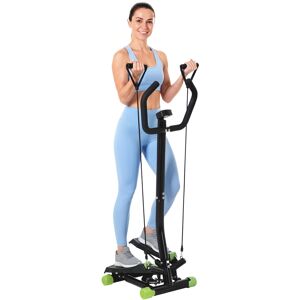 Homcom Stepper Professionale Fitness, Attrezzo Fitness, Stepper per l’Allenamento di Gambe e Glutei con Manubrio e Corde, 40x48x118cm