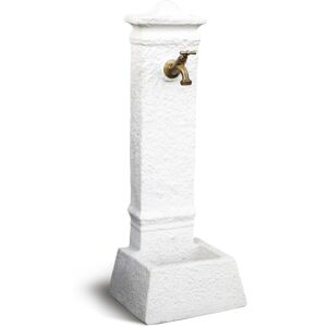 - Fontana da giardino Isernia in cemento bianco H 75 cm