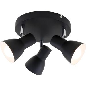 - Plafoniera LED Cup E14 nero interno bianco 3 spot