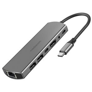 Mediacom ADATTATORE USB-C / HDMI + RJ45 + 2 USB-C + 2 USB 3.0 MD-C314