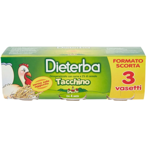 PRINCES ITALIA SpA Dieterba Omogeneizzato Tacchino, 3 x 80 g