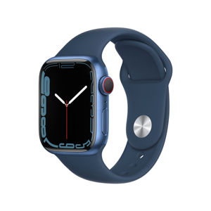 Apple Watch Series 7 GPS + Cellular 41mm alluminio blu con cinturino Sport blu abisso Usato Grado B
