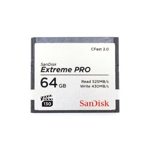 SanDisk Extreme PRO 64GB 525MB/s CFast 2.0 Card (Condition: Excellent)