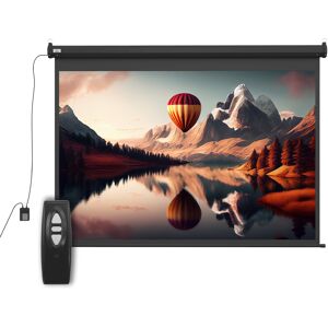Homcom Schermo per Proiettore 100" Formato 4:3 Regolabile con Telecomando, 203x152cm, Nero
