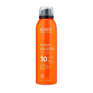 Korff Sole Korff Sun Secret - Olio Solare Spray Corpo e Capelli SPF30, 200ml