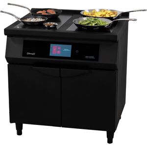 Casselin Piano Cottura a Induzione 2 Fuochi + 2 Piastre Flex Zone 800 Nero