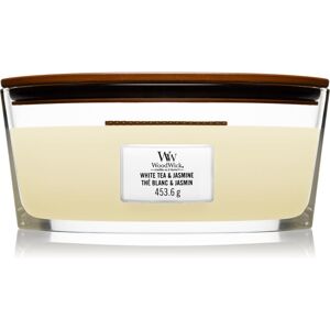 Woodwick White Tea & Jasmine candela profumata con stoppino in legno (hearthwick) 453.6 g