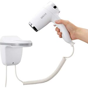 giordanoshop Asciugacapelli Parete Muro Hotel Cromo Phon Asciuga Capelli Bagno Albergo 1100W...