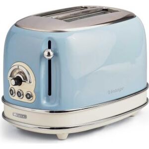 Ariete 155/05 Tostapane 2 Fette Potenza 810 Watt 6 Livelli Di Cottura Funzione Scongelamento E Cassetto Fondo Raccoglibriciole Colore Celeste - 15505 Toaster Vintage