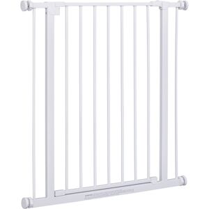 Pawhut Cancelletto di Sicurezza per Bambini e Animali Domestici Bianco 76 x 72-82 cm Aosom