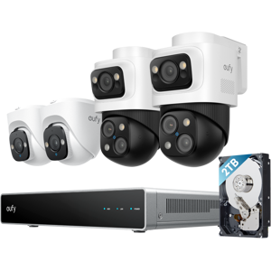 Sistema di Videosorveglianza eufy PoE NVR S4, 2 Telecamere Bullet-PTZ, 2 Telecamere Turret