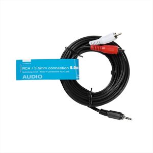 SBS Audiolead 3,5mm Plug 2x Rca Plugs 5m-nero