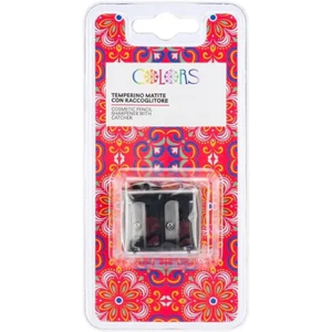 E.FA.S. SpA Colors Temperino per Matite con Raccoglitore, 1 Pezzo, Affilacoltelli con Contenitore per Scuola e Ufficio