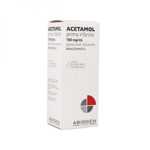 Abiogen Pharma Spa Abiogen Pharma - Acetamol Gocce Prima Infanzia 100mg, Trattamento per Febbre e Dolore