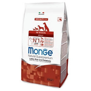 Monge Agnello Riso E Patate Cibo Secco Per Cani Adulti Sacco 2,5 Kg