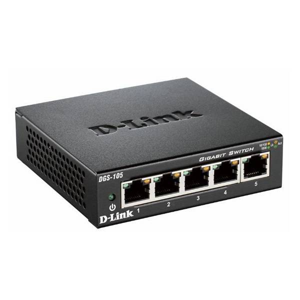 D-Link Switch  DGS-105 5 p 10 / 100 / 1000 Mbps