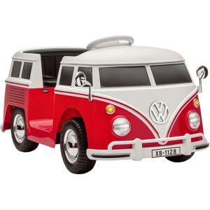 Aiyaplay Auto Elettrica per Bambini Licenza Volkswagen T1 con Lettore MP3, in Metallo e PP, 89x49x41.5 cm, Rosso   Aosom Italy