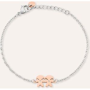 Stroili Bracciale Sunrise Acciaio Bicolore Bianco / Rosa Cristallo Collezione: Sunrise Bicolore Bianco / Rosa