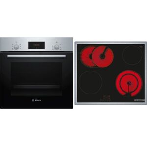 Bosch HND776LS62 set di elettrodomestici, Piano cottura NVS645CB6E+forno HEG579CS6