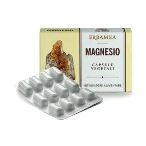 Erbamea Srl Erbamea - Magnesio 24 Capsule Vegetali 725mg - Integratore di Magnesio per Benessere e Salute Muscolare