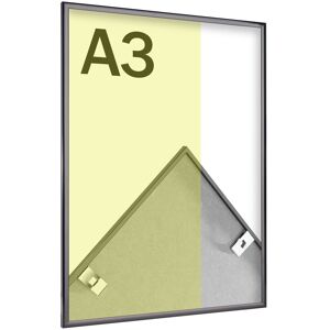 SPRINTIS 1 Cornice per foto in alluminio, stirene trasparente nero   A3 29,7 x 42 cm   brillante, alluminio, PS, MDF