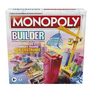 Hasbro Monopoly Builder. Il primo gioco da tavolo di strategia Monopoly adatto per famiglie e bambini dagli 8 anni in su.