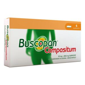 Opella Healthcare Buscopan Compositum 6 Supposte per Dolori Gastrointestinali e Altri Disagi