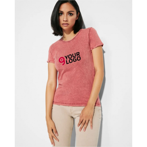 T-shirt donna effetto jeans 100% cotone   Husky Woman Personalizzate o neutre Roly