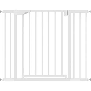 Pawhut Cancellino di Sicurezza per Bambini e Animali, Chiusura Automatica e Montaggio a Pressione, 76-103x76 cm, Bianco   Aosom Italy