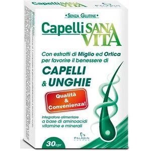 PALADIN PHARMA SpA Sanavita Capelli e Unghie 30 Compresse - Integratore per la Salute di Capelli e Unghie