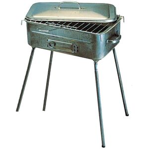 giardini del re Fornacetta Barbecue A Carbonella Carbone Bbq Da Giardino Portatile Da Esterno In Acciaio 25x36 Cm Con Gambe Pieghevoli - Fornacetta