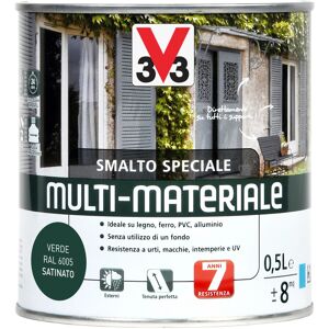 V33 Smalto a solvente multi-materiale 4in1 alluminio 0,5 l