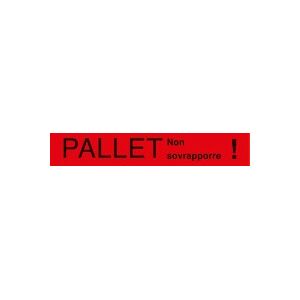 ratioform Nastro adesivo di segnalazione Pallet non sovrapporre!, lu 66 m, la 50 mm, 55 µ