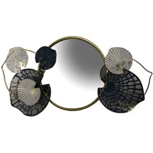 - Quadro in metallo con specchio oro 95x6x52 cm