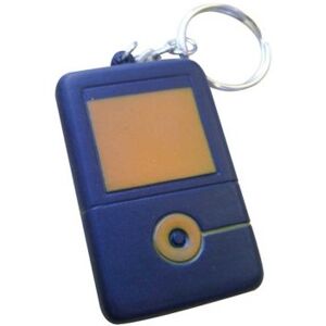 Portachiavi antistress Lettore Mp3 blu in poliuretano 6x3,5x1,3 cm Personalizzate o neutre
