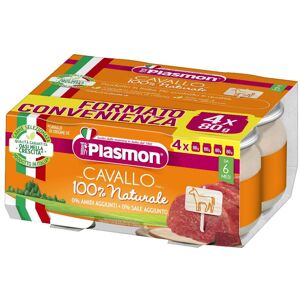 PRINCES ITALIA SpA Plasmon Omogeneizzato Cavallo, 4 x 80 g