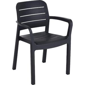 keter 221209 Sedia Per Esterni In Plastica Dimensioni 58x53x83 Cm Colore Grafite - Tisara