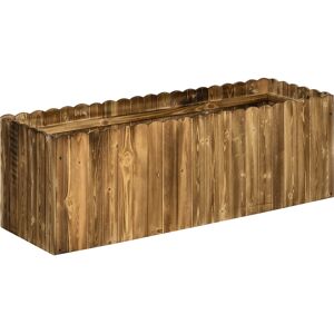 Outsunny Aiuola rialzata Cassone per piante Letto per erbe Orto Aiuola per verdure Fiori Cassone legno di abete 120 x 40 x 40 cm   Aosom Italy