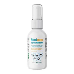 PROMOPHARMA SpA Steriman - Spray Multiuso Detergente Igienizzante 100ml - Pulizia Efficace e Protezione per la Casa