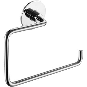 Tecnomat PORTAROTOLO APERTO SERIE CALIPSO IN ZINCO CROMO FISSAGGIO A MURO VITE E ADESIVO 3M