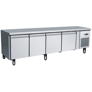 FORCAR Banco Refrigerato Gastronomia a 4 Porte - Altezza Cm 65 - Capacità lt 350 - Temp