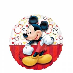 Graziano Palloncino Mylar Mickey Mouse Rosso E Bianco 17&#039;&#039; 43 Cm