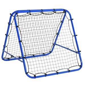 Homcom Rete da Calcio Rebounder Pieghevole con Angolo Regolabile e Picchetti, 100x95x90 cm, Blu