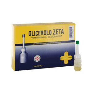 Zeta Farmaceutici Spa Glicerolo Zeta Prima Infanzia 2,25g Soluzione Rettale con Camomilla e Malva - Trattamento Stitichezza Occasionale (6 Contenitori Monodose)