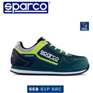 Sparco Scarpe Antinfortunistica Teamwork Gymkhana Seb S1P Src Colore Verde Scuro/Lime Cod. 07527VSLI