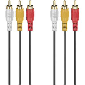 ISY IHD-9053 Cavo video da 3 spina RCA a RCA, Placcato in oro, lunghezza 1,5m