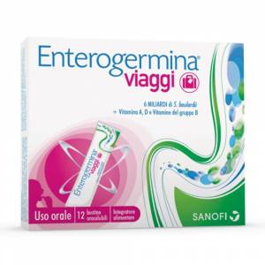 OPELLA HEALTHCARE ITALY Srl Enterogermina Viaggi integratore intestinale per pratico per vacanze 12 bustine orosolubili
