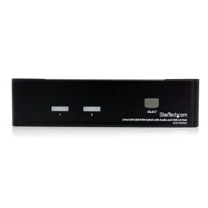 StarTech.com Switch KVM DVI USB 2 porte, con audio e hub USB 2.0 (SV231DVIUA)