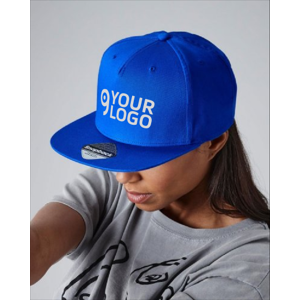 Cappellino 5 Panel Snapback in cotone, visiera piatta – Stile Urban Personalizzate o neutre Beechfield