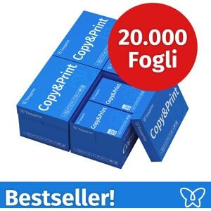 NUOVO! Carta per stampanti Easyprint Carta per fotocopie 20000 fogli 40 x 500 A4 Premium bianco brillante Vincitore del test CIE 160 Certificato ambientale 100% PEFC